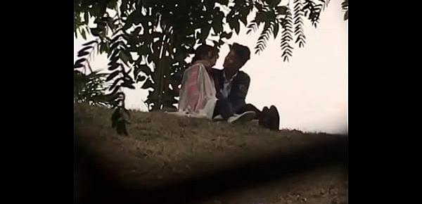  Indian lover kissing in park part 2